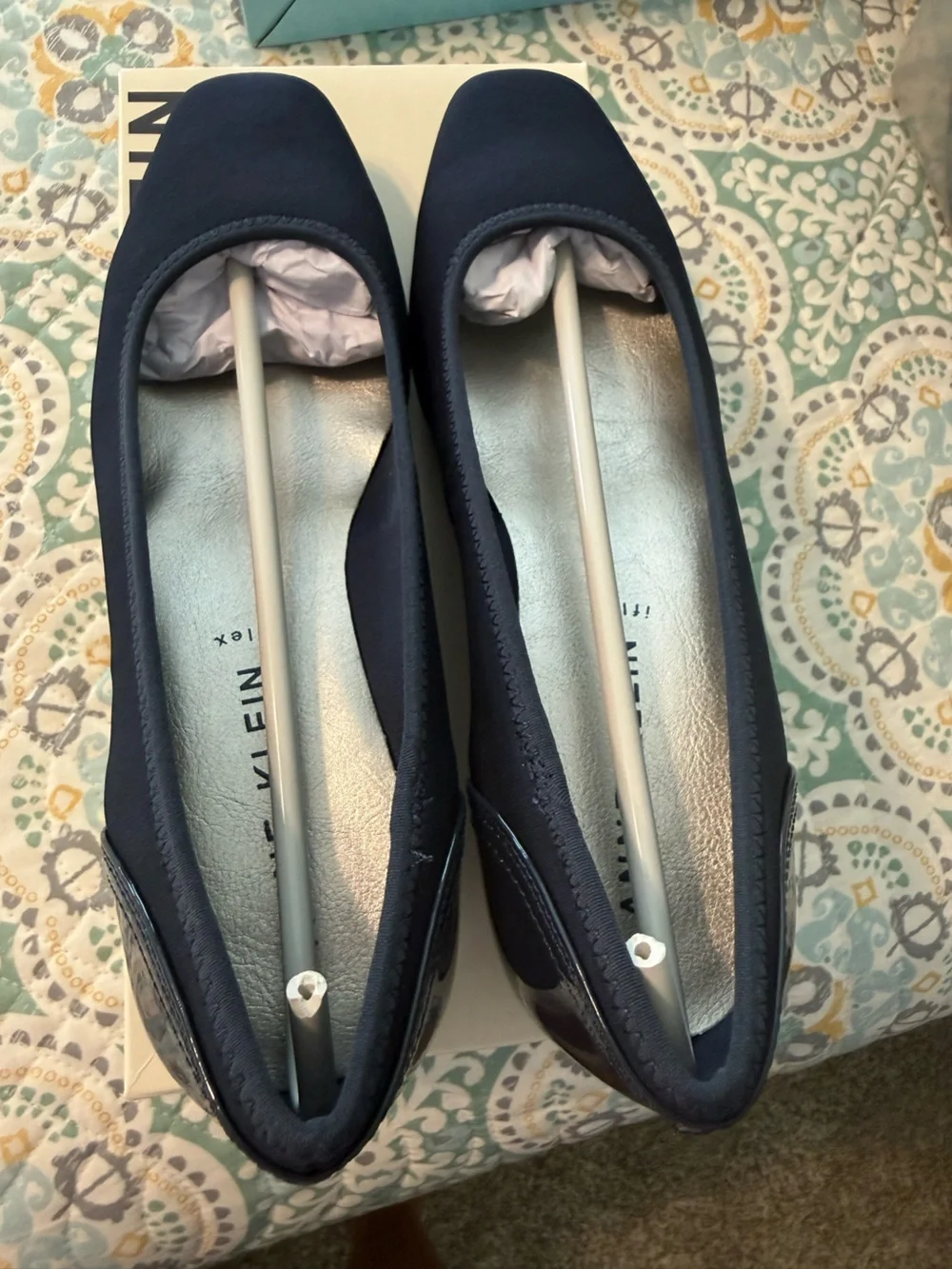 NWT Anne Klein Wisher Navy Wedges 9